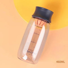 460ml Transparent Water Bottles BPA Free Creative plastic Juice Drinking Bottle With Portable Rope Travel Tea Cup
