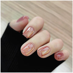 YICKYUE  -  10ML 1pcs 2025 New Autumn Style Gold Light Nectarine Cat Eye Nail Glue Christmas Nails Pink Nails Glass Bead Cat Eye Gel Polish