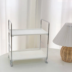 Yickyue Cutelife Nordic White Metal Plastic Storage Shelf Home Decor Organization Cutlery Shelf Ins Bathroom Kitchen Accessories Shelf