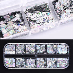 New Multi-Size Nail Rhinestones 3D Crystal AB Clear DIY Nail Art Decorations Silver Rivet Rhinestone Akcesoria Do Paznokci