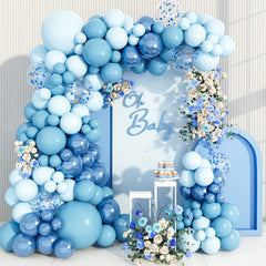 YICKYUE  -  Blue Pink Balloon Garland Arch Kit Wedding Birthday Party Decoration Kids 1st Birthday Ballon Baby Shower Confetti Baloon