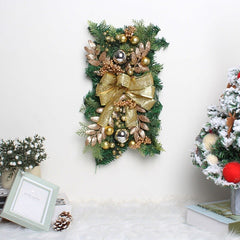 Christmas Wreath Christmas Front Door Window Stairs Wreaths 16 inches Stairway Swag Trim, Artificial Hanging Garland with Berry