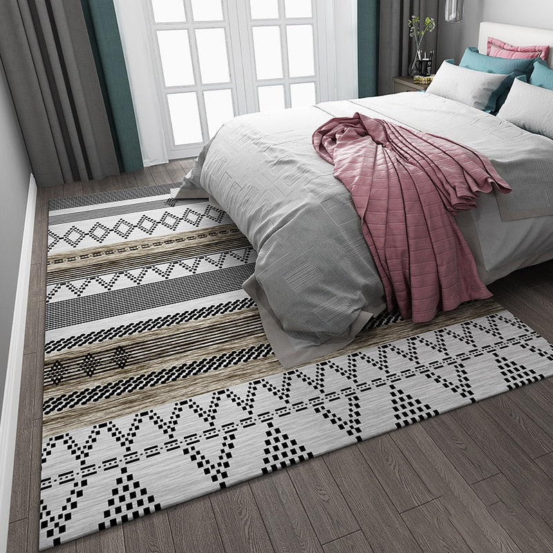 Nordic Carpet Living Room Modern Simple Bedroom Sofa Bedside Mat Moroccan Wind Carpets for Living Room Bathroom Rugs Area Rugs