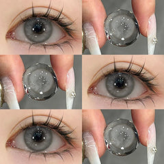 YICKYUE  -  1 Pair Color Contact Lenses For Eyes with Prescription Natural Gray Myopia Beautiful Pupil Soft Natural Accessories