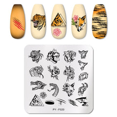 PICT YOU Nail Stamping Plates Christmas Festival Geometric Striped Line Natural Nail Art Stamping Plate Stencil Stainless Steel