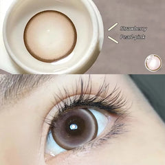 YICKYUE   -  2PCS/Pair Big Lenses Pearl Series Color Contact Lenses For Eyes Blue Purple Pink Black Gray Beauty Pupils 14.5mm Lenses