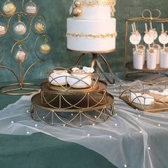 Golden Dessert Table Display Stand Decoration Cake Plate Macaron Stand Afternoon Tea Tray Tea Break Decoration