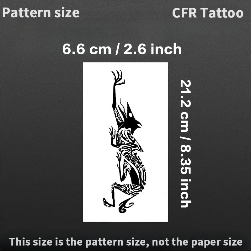 YICKYUE  -  Temporary Tattoos Ancient Totem Herbal Juice Tattoo Stickers Retro Gothic Fake Waterproof Lasting Tattoo Sticker Semi Permanent