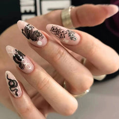 Matte False Nails With Glue Designed 24Pcs Full Cover Nail Tips  Personality Beautiful Artificial Press On Nails Free Shipping
