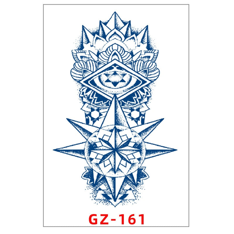 Herbal Plant Waterproof Temporary Tattoo Stickers Eagle Scorpion Juice Tattoo Semi-Permanent Tattoo Men Women Body Art Sticker