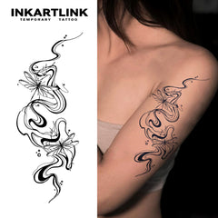 YICKYUE  -  Dragonfly Temporary Tattoo,Lasts To 15 Days New Technology Magic Waterproof Semi Permanent Sticker.