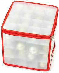 YICKYUE  -  PP Christmas ornaments, colorful balls, string lights, pendant storage box with 64 compartments, fully transparent