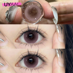 YICKYUE  -  1 Pair Anime Pink Lenses for Eyes Cosplay Lenses for Halloween Nezuko Colorcon y2k Eye Contacts