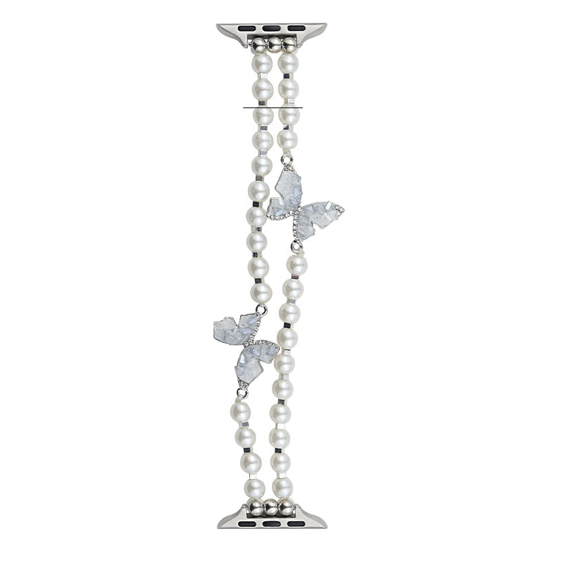 YICKYUE  -  Luxury Diamond Butterfly Band For iWatch Ultra 10 9 8 7 42mm 45 46mm 49mm Pearl Women Strap For Apple Watch 38 40 41mm 6 5 SE 4