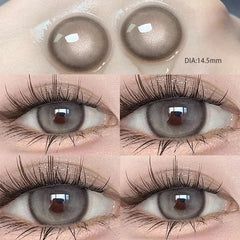 YICKYUE  -  1 Pair Blue Color Contact Lenses for Eyes Soft Round Natural Lens with Myopia Prescription Beauty Pupil Free Shipping