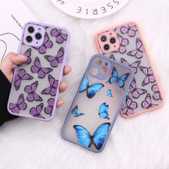 3D cute butterfly Relif  phone case for iphone 12 pro max mini 11 7 xr xs max 8 plus x shockproof cover protective capa shell