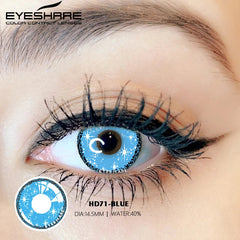 YICKYUE  Blue Color Contact Lenses for Eyes Cosplay Yearly Makeup Halloween Beauty Color Contact Lenses Cosplay Anime Accessories