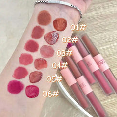 Yickyue Double Head Lip Gloss Matte Velvet Sexy Red Tint Liquid Lipstick Waterproof Lipgloss Lasting Lip Glaze Korean Makeup Cosmetics