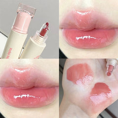 Yickyue Jelly Lip Glaze Transparent Mirror Water Lipstick Crystal-frozen Moisturising Waterproof Non-stick Cup Lip Gloss Korean Cosmetic