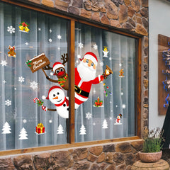 YICKYUE  -  Christmas Window Sticker 2023 Cristmas Ornament Merry Christmas Decorations For Home Xmas Navidad Natal Gifts New Year