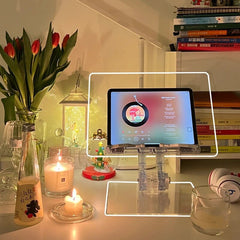 Acrylic Reading Rack Korean Ins Transparent Student Desktop Book Stand Ipad Bracket Reading Rack Ipad Tablet Bracket Bookend