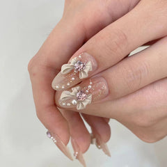 Diamond Butterfly Handmade Press On Nails