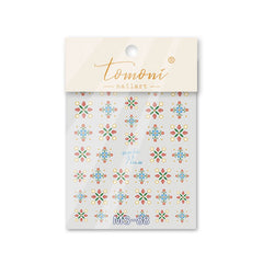 Nail Art Carved Design 3D Nail Sticker Coffee Transfer Slider Tips Manicures Decals Flower Nail Decals Nail Accessories