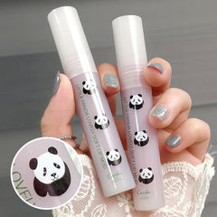 Yickyue Panda Mirror Glass Lipstick Matte Velvet Lip Gloss Waterproof Lip Mud Long Lasting Women Jelly Rose Lip Glaze Makeup