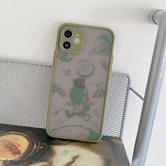Luxury Astronaut Matt Transparent Phone Case For iPhone 11 12 Pro Max Mini X Xs XR 7 8 Plus SE 2  Silicone Shockproof Cover