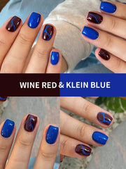 YICKYUE  -  Viral Duo Gel Set - Wine Red & Sapphire Brightening Nail Polish for Trendy Manicures