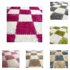 Yickyue Household Patchwork Carpet Plush Thickened Cushion Large Area Balcony Floor Mat Bedroom Girl Can Cut and Spread All Over The Bed