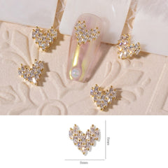 Love Diamond Heart-shaped Nail Rhinestone Decoration Nail Accessories 3d Nail Art Nail Styling Utensils Nail Jewelry 2022 New