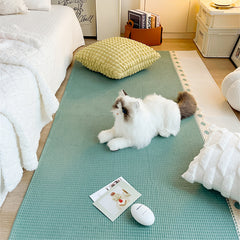 YICKYUE  -  Soft Bedroom Carpet Solid Color Chenille Rugs Elegant Lace Decoration Carpet Living Room Sofa Coffeetable Mat  Room Bedside Mat
