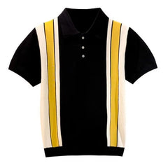 Hearujoy Luxury Knit Polo Shirt British Striped Short Sleeve Slim Fit Polos Business T Shirt High Quality T-Shirt for Men Streetwear