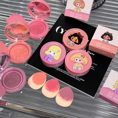 YICKYUE  -  Air Cushion Blusher Peach Taro Pink Milk Blush Mashed Potato Brighten Shading Matte Blush Rouge Korean Makeup Cosmetic with Puff