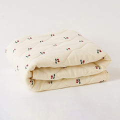 Cherry Lemon Printed Cotton Baby Quilt Cover Floral Newborn Blanket Covers for Babies Girls Bedding Blankets Quilts