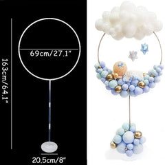 YICKYUE   -  2Sets Adult kids birthday party Balloon column stand Wedding arch decoration Baby shower 100pcs Latex globos for Number ballons