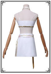 YICKYUE  Rumi Zoey Mira Cosplay Costume Wig Women Girls White Leather Suit Halloween Carnival Party Comic-con Role Playing Outfit