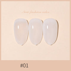 15ml Translucent Jelly Nail Varnish Summer Ice Through Gel 30 Color Transparent Nude Nail Polish Nail Phototherapy Glue Manicure