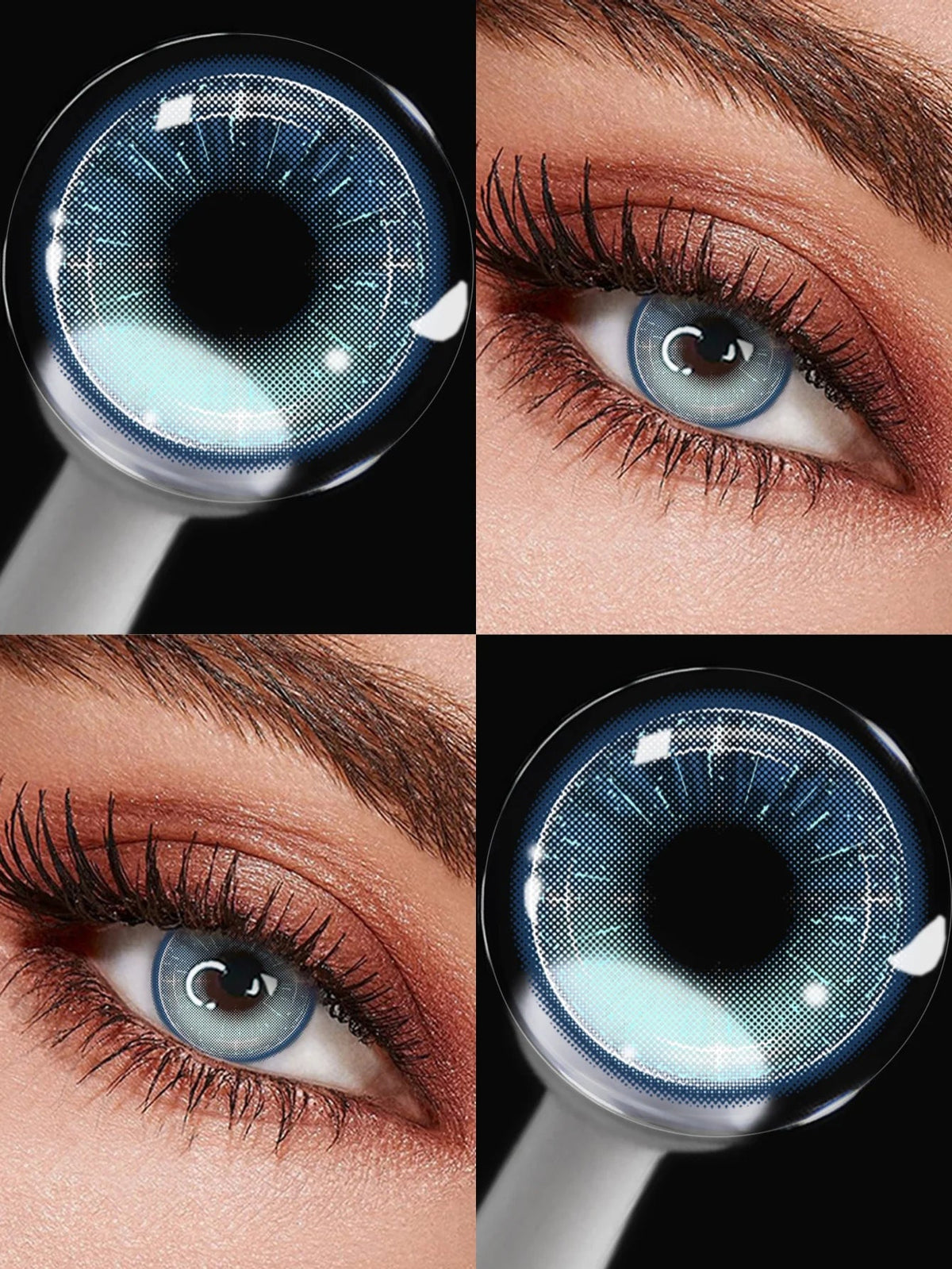 YICKYUE  Green Myopia Colored Contact Lenses Half-Yearly 2Pcs Small Pupil Natural Beauty Prescription Lens for Students Dating