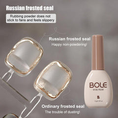 BOLE Russian-style Frosted Seal Layer Not Stick To Magic Mirror Powder Manicure Suede Matte Nail Polish Glue Nail Phototherapy