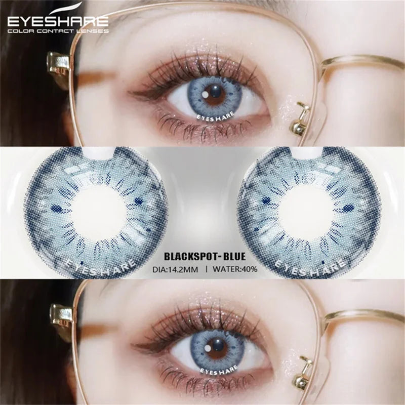 YICKYUE   -  1pair/2pcs Colorful Contact Lenses for Eyes Korean Lenses Pink Lenses Fashion Color Contacts Yearly Beauty Eye Makeup