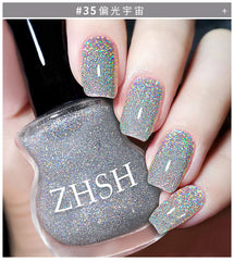 YICKYUE  -  Bling Shimmer Quick Dry Nail Polish 15ML Long Lasting Nail Lacquer