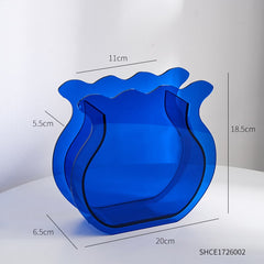 Nordic Home Decoration Vase Rainbow Acrylic Transparent Ins Household Vase Living Room Desktop Terrarium Decoration Accessories