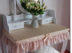 Dressing table cloth tablecloth dust proof cover jacquard lace makeup cushion cover home textile