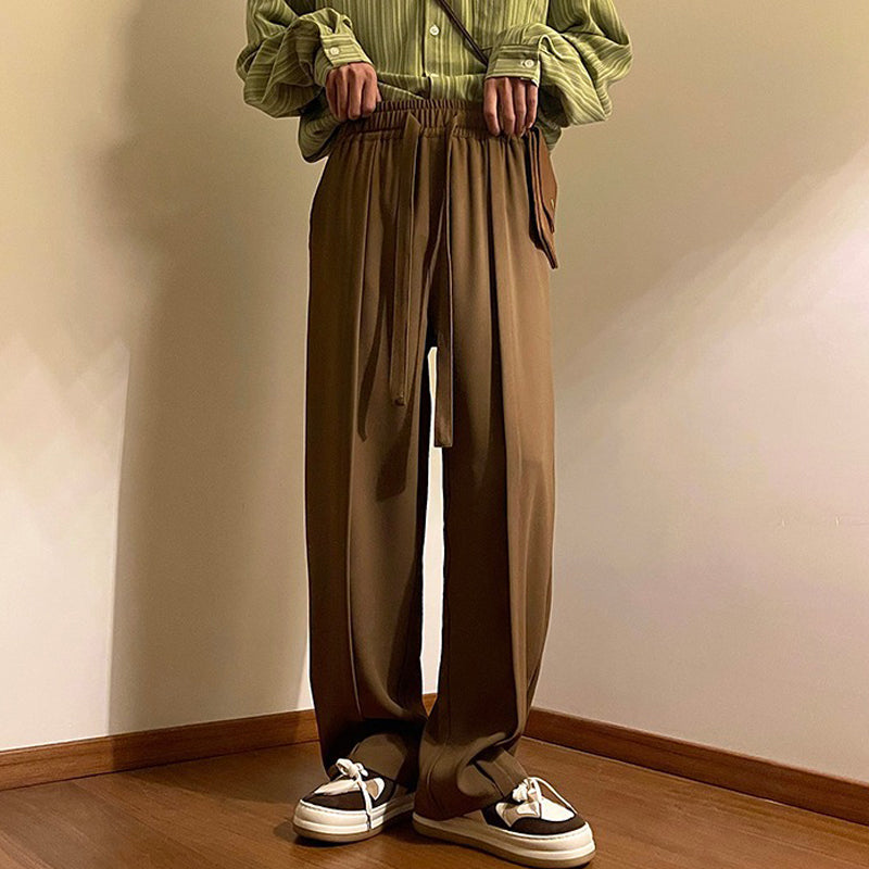 Hearujoy Streetwear Men Naples Casual Suit Pants Pendant Advanced Sense Oversized Straight Trousers Spring Autumn Fashion Loose Pants