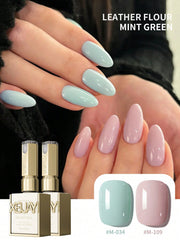 YICKYUE  -  2PCS 15ml New Popular Pink And Blue Color Gel Nail Polish Set, UV LED Soaking Nail Polish, Suitable for Home DIY