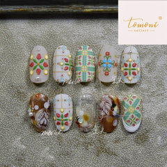 Nail Art Carved Design 3D Nail Sticker Coffee Transfer Slider Tips Manicures Decals Flower Nail Decals Nail Accessories