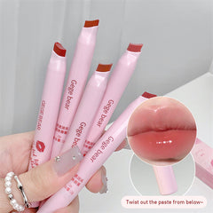 YICKYUE  -  Curved Design Moisturizing Lipstick Pen Easy To Color Smooth Long Lasting Clear Lipgloss Korean Lip Makeup Cosmetics 6 Colors