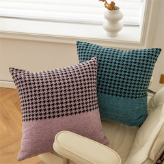 YICKYUE  -  Houndstooth Throw Pillow Light Luxury Home Decorative Pillowcase Nordic Style Soft Pillow Living Room Sofa Cushion Case 45x45cm